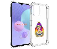 Чехол MyPads девушка в татуировках с короной для TCL 405