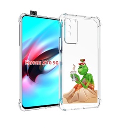 Чехол MyPads Гринч-в-платье для Honor X10