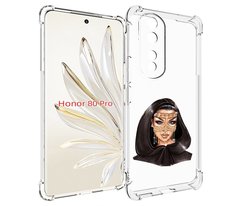 Чехол MyPads девушка-в-золотой-маске для Honor 80 Pro