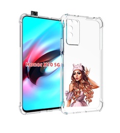 Чехол MyPads девушка-с-маской-для-сна женский для Honor X10