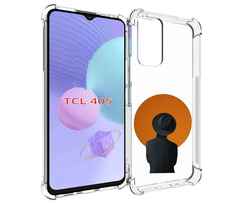 Чехол MyPads парень в шляпе в оранжевом кружке для TCL 405