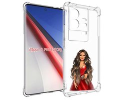 Чехол бампер MyPads девушка-в-вечернем-платье женский для Vivo i...