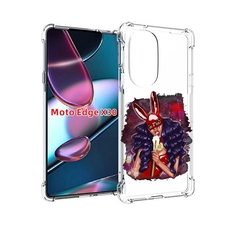 Чехол MyPads девушка-с-текучей-маской женский для Motorola Moto Edge X30