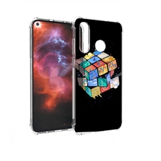 Чехол бампер MyPads Кубик-Рубика для Huawei Nova 4 противоударный