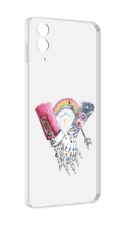 Чехол MyPads абстракция руки в татуировках для Samsung Galaxy Z Flip 4 (SM-F721)