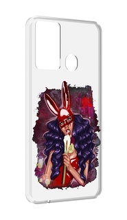 Чехол MyPads девушка-с-текучей-маской женский для Itel P37/Itel Vision 2S