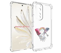 Чехол MyPads абстракция руки в татуировках для Honor 80 Pro