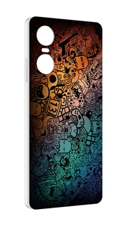 Чехол MyPads стикеты в тени для Tecno Pop 6 Pro