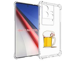 Чехол бампер MyPads кружка пива для Vivo iQOO 11 Pro противоударный