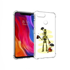 Чехол MyPads Tocco для Xiaomi Mi 8 Lite прикольный робот (PT119514.309.557)