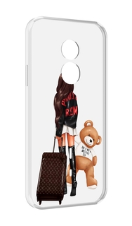 Чехол MyPads девушка-с-модным-чемоданом женский для Doogee S51