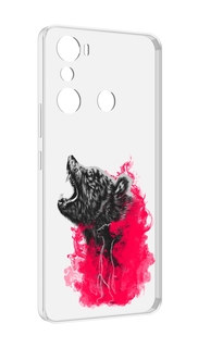 Чехол MyPads медведь в дымке для Infinix Hot 20i
