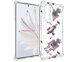 Чехол MyPads мини-роботы для Honor 80
