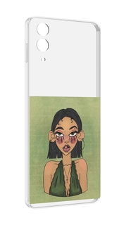 Чехол MyPads девушка-с-каре-и-тату для Samsung Galaxy Z Flip 4 (SM-F721)