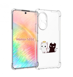 Чехол бампер MyPads котик-с-злой-тенью для Honor 50 SE противоуд