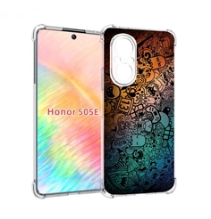 Чехол бампер MyPads стикеты в тени для Honor 50 SE противоударный