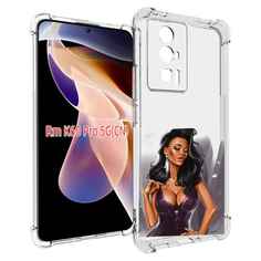 Чехол MyPads нарисованная-девушка-в-фиолетовом-платье женский для Xiaomi Redmi K60 Pro