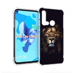 Чехол бампер MyPads Лев-в-тени мужской для Huawei P20 Lite (2019