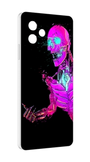 Чехол MyPads скелет-робот-фиолетовый для Huawei Nova Y61 / Huawei Enjoy 50z