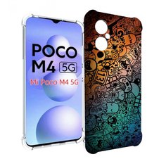 Чехол MyPads стикеты в тени для Xiaomi Poco M4 5G
