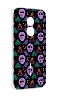 Чехол MyPads фиолетовые маски для Doogee S51