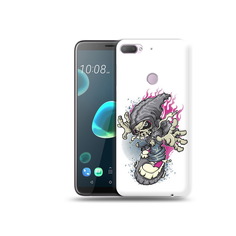 Чехол MyPads Tocco для HTC Desire 12 Plus нарисованный скелет на скейт борде