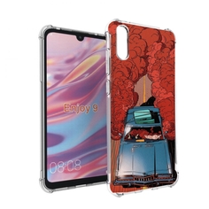 Чехол бампер MyPads машина мчится с дымком для Huawei Enjoy 9