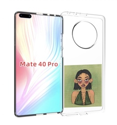 Чехол MyPads девушка-с-каре-и-тату для Huawei Mate 40 Pro (NOH-NX9)
