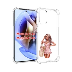 Чехол MyPads Девушка-в-мини-платье женский для Motorola Moto G31 4G / G41 4G