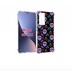 Чехол бампер MyPads фиолетовые маски для Xiaomi 12.