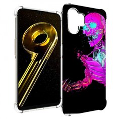 Чехол бампер MyPads скелет-робот-фиолетовый для Realme 10 5G про...