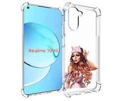 Чехол MyPads девушка-с-маской-для-сна женский для Realme 10