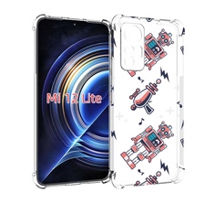 Чехол MyPads мини-роботы для Xiaomi 12 Lite