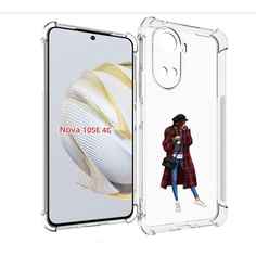 Чехол MyPads девушка-в-клетчатом-пальто для Huawei Nova 10 SE