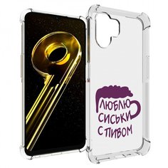 Чехол бампер MyPads люблю пить кружка для Realme 10 5G противоуд...