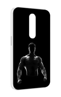 Чехол MyPads накаченный мужчина в тени мужской для Motorola Moto X Force (XT1585 / XT1581)