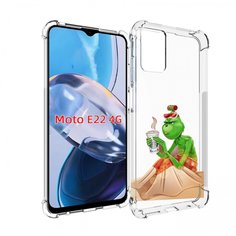 Чехол MyPads Гринч-в-платье для Motorola Moto E22 4G / E22i 4G