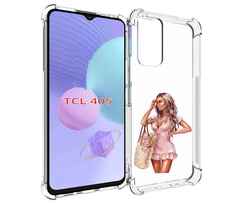 Чехол MyPads Девушка-в-мини-платье женский для TCL 405