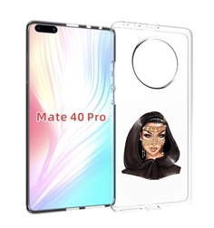 Чехол MyPads девушка-в-золотой-маске для Huawei Mate 40 Pro (NOH-NX9)