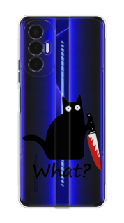 Чехол для Tecno Pova 3 "Котик с ножом" Case Place