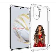 Чехол MyPads девушка-в-вечернем-платье женский для Huawei Nova 10 SE