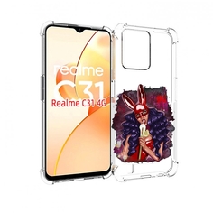 Чехол MyPads девушка-с-текучей-маской женский для OPPO Realme C31