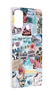 Чехол MyPads Пляжи-постер для ZTE Blade A52