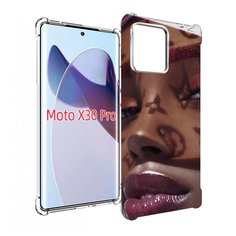 Чехол MyPads лицо девушки тень женский для Motorola Moto X30 Pro