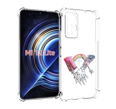 Чехол MyPads абстракция руки в татуировках для Xiaomi 12 Lite
