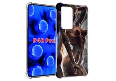 Чехол MyPads девушки-инь-и-янь-в-татуировках для Huawei P40 Pro противоударный