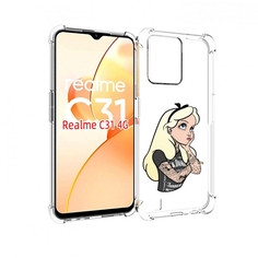 Чехол MyPads принцесса-в-татуировках женский для OPPO Realme C31