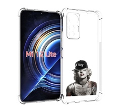 Чехол MyPads Мерлин Монро с тату женский для Xiaomi 12 Lite