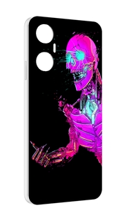 Чехол MyPads скелет-робот-фиолетовый для Infinix Hot 20 5G