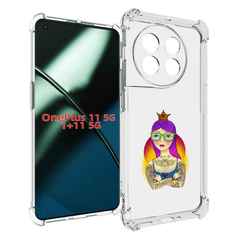 Чехол MyPads девушка в татуировках с короной для OnePlus 11